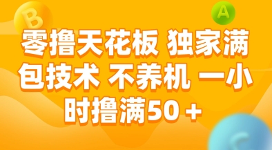 零撸天花板，独家满包技术，不用养机，一小时撸满50+，收益稳定【揭秘】-网创前栈