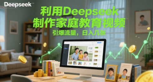 利用Deepseek制作家庭教育视频，引爆流量，日入几张-网创前栈