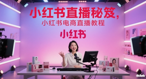 小红书直播秘笈，小红书电商直播教程-网创前栈