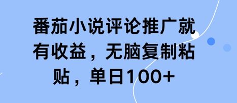 番茄小说评论推广就有收益，无脑复制粘贴，单日100+-网创前栈