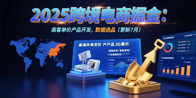（15512期）2025跨境电商掘金：蓝海市场定位，高客单价产品开发，数据选品(更新7月)-网创前栈