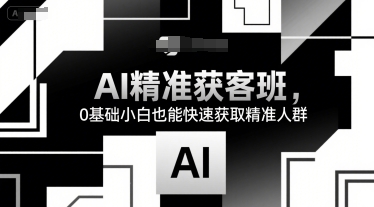AI精准获客班，0基础小白也能快速获取精准人群-网创前栈