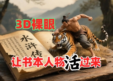 书本人物裸眼3D视频，新的玩法，流量超猛，保姆级教程-网创前栈