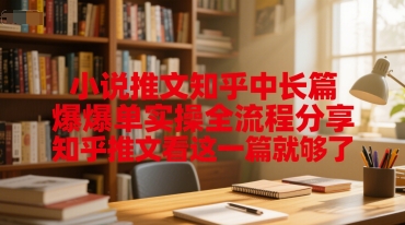 小说推文知乎中长篇爆单实操全流程分享，知乎推文看这一篇就够了-网创前栈