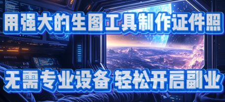 用强大的生图工具制作证件照，无需专业设备，轻松开启副业-网创前栈