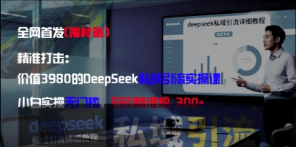 精准打击：价值3980的DeepSeek私域引流实操课，小白实操无门槛，日引精准粉300+-网创前栈