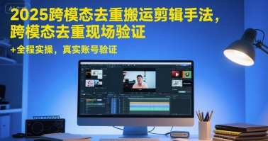 2025跨模态去重搬运剪辑手法，跨模态去重现场验证 +全程实操，真实账号验证-网创前栈