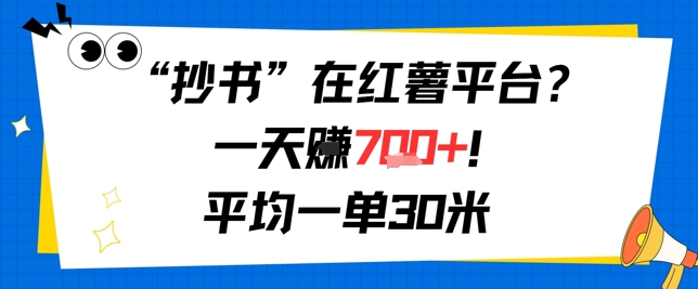 抄书在红薯平台？一天挣几张，平均一单30米，有手就行，新手小白不二之选！-网创前栈