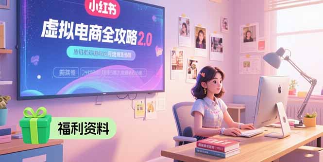 （15387期）虚拟电商全攻略2.0，开店选品实操流程，账号定位、货源发布、笔记发布技巧-网创前栈