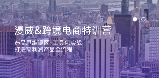 （14295期）漫威 跨境电商特训营：选品思维误区+工具包实战，打造高利润产品全流程-网创前栈