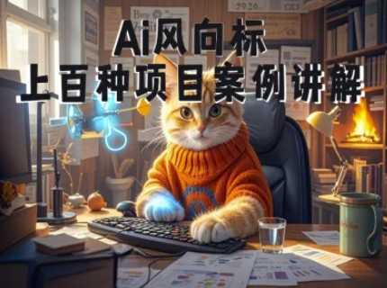 Ai风向标-附100种项目案例玩法-0基础小白到大神ai视频商业应用教学-网创前栈