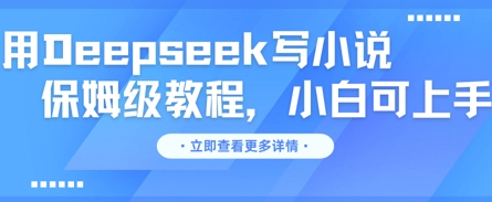 用Deepseek写小说，保姆级教程，小白可实操-网创前栈