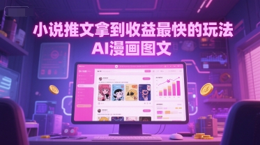 小说推文拿到收益最快的玩法，AI漫画图文-网创前栈