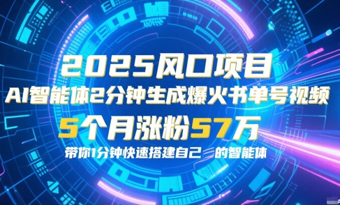 AI智能体2分钟一键生成爆火书单号原创视频，5个月涨粉57w，带你零代码1分钟搭建智能体-网创前栈