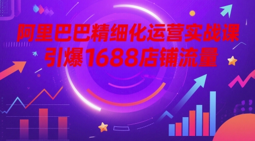 阿里巴巴精细化运营实战课，引爆1688店铺流量-网创前栈