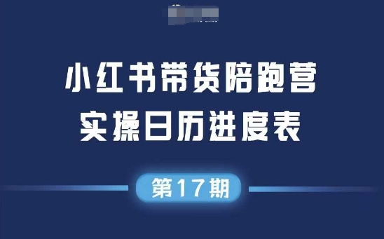 小红书第17期带货陪跑营，不囤货，无不直播，无不投流，通过选品+笔记内容+测品+笔记铺量+矩阵运营打爆款-网创前栈