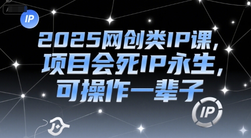 2025网创类IP课，项目会死IP永生，可操作一辈子-网创前栈