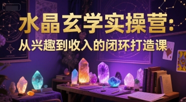 水晶玄学实操营：从兴趣到收入的闭环打造课-网创前栈