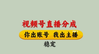 视频号直播分成，全程托管招募，单月轻松变现8k【揭秘】-网创前栈