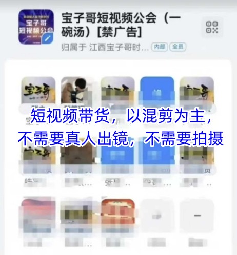宝子哥头部团队短视频带货，以混剪为主，不需要真人出镜，不需要拍摄-网创前栈