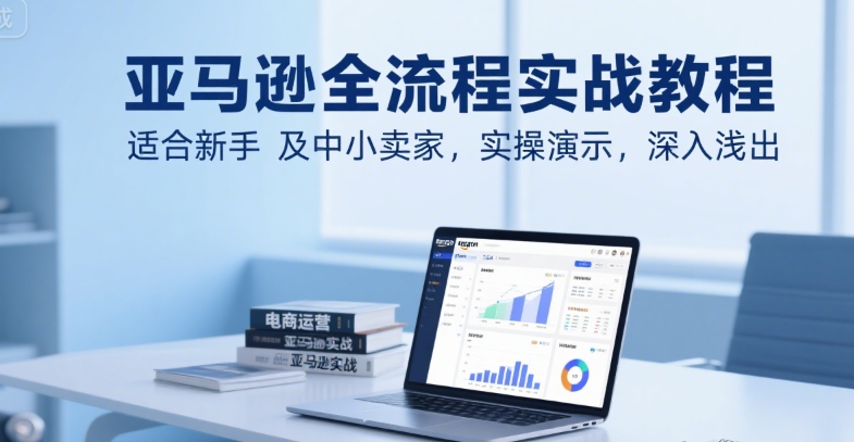 亚马逊全流程实战教程，适合新手及中小卖家，实操演示，深入浅出-网创前栈